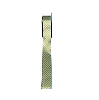 Zigzag Gold Foil Satin Ribbon - 25 mm