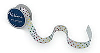 Rainbow Foil Polka Dot Ribbon