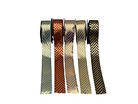 Zigzag Gold Foil Satin Ribbon - 25 mm