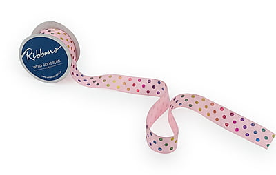 Rainbow Foil Polka Dot Ribbon