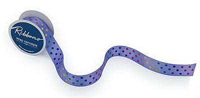 Rainbow Foil Polka Dot Ribbon
