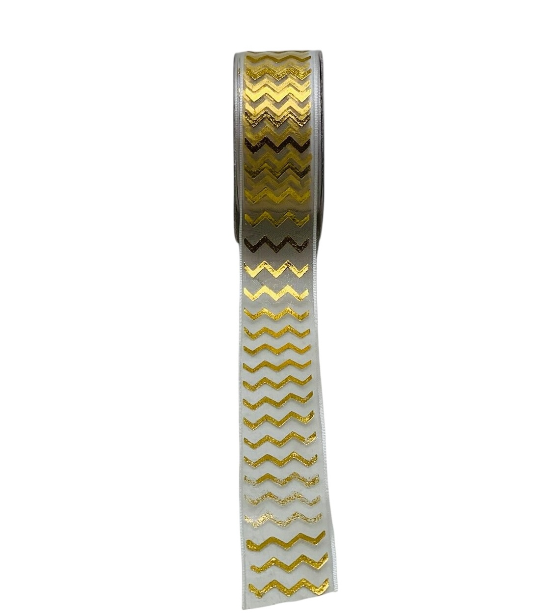 Metallic Chevron Sheer Ribbon