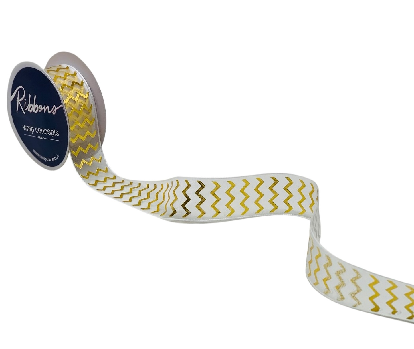 Metallic Chevron Sheer Ribbon