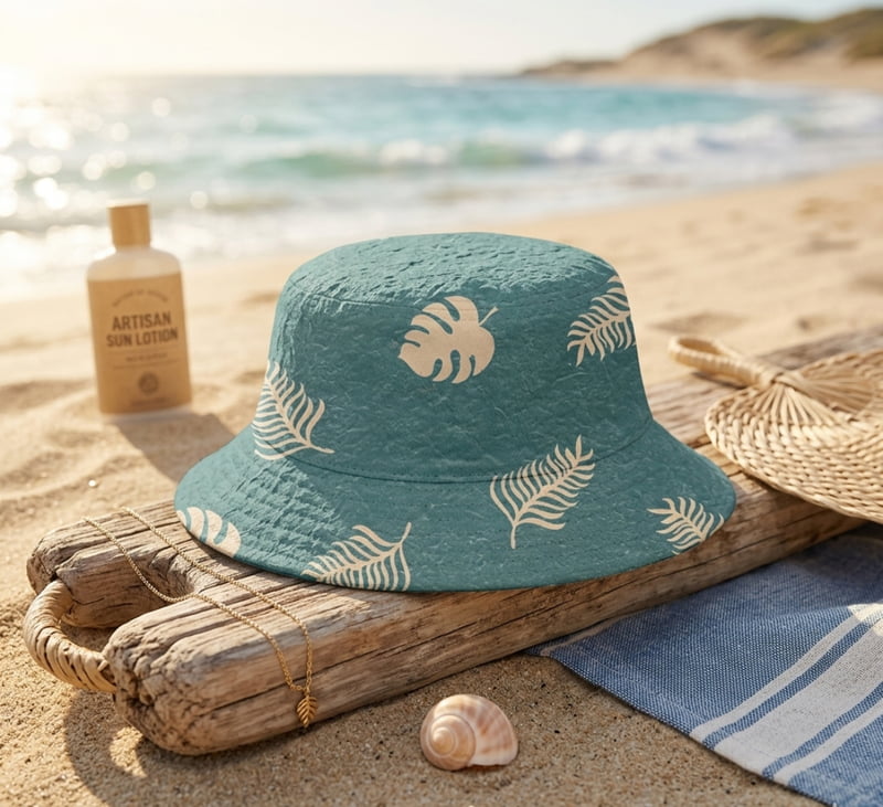 TROPICAL LEAF FLOPPY HAT