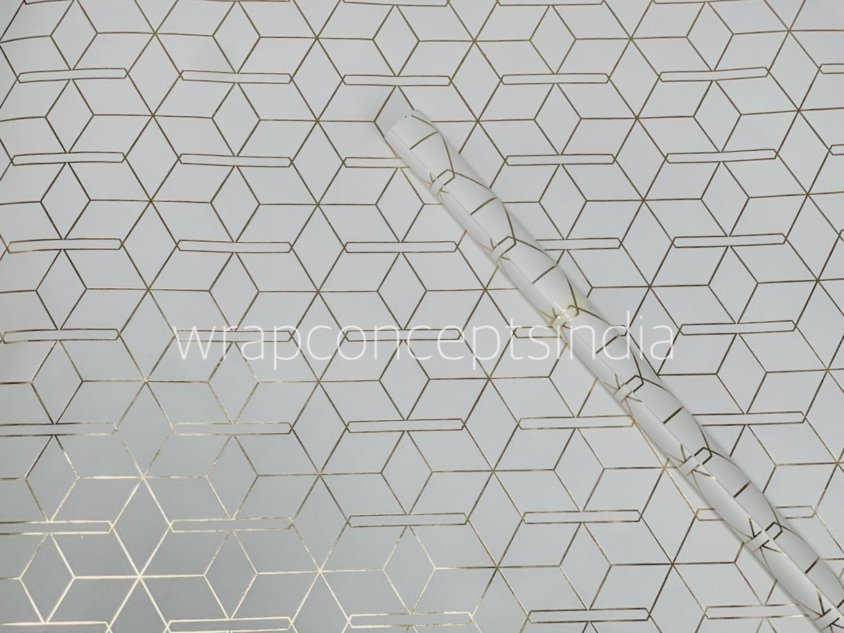 Gold Foil Geometric Gift Wrap
