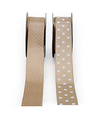 Polka Dot - Latte with White