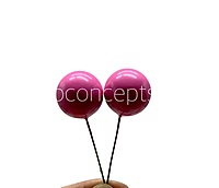 Rose Pink Faux Balls - 40 MM