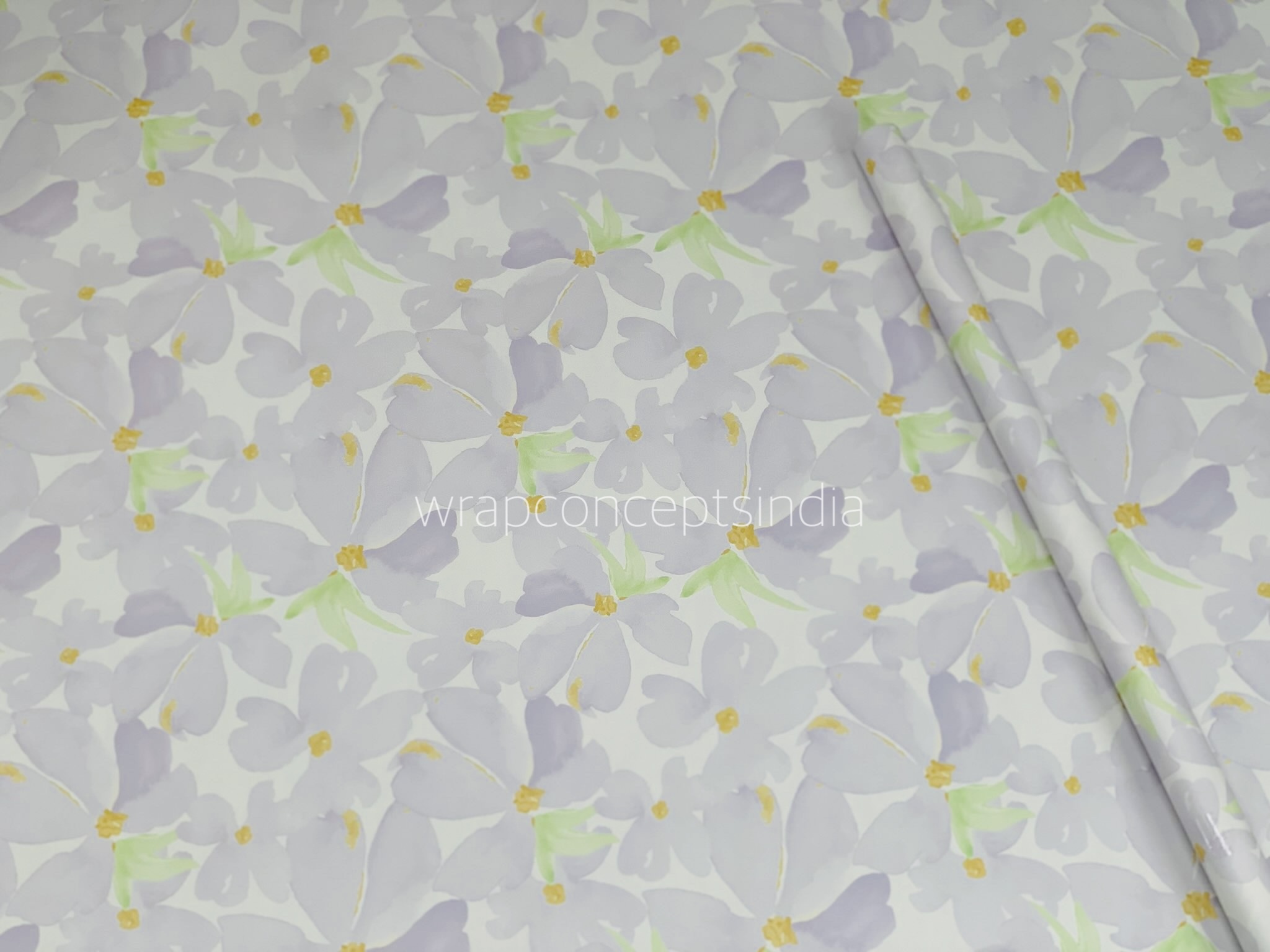 Floral Watercolor Gift Wrap Set – Lavender & Peach Blooms (Set of 2 Sheets)
