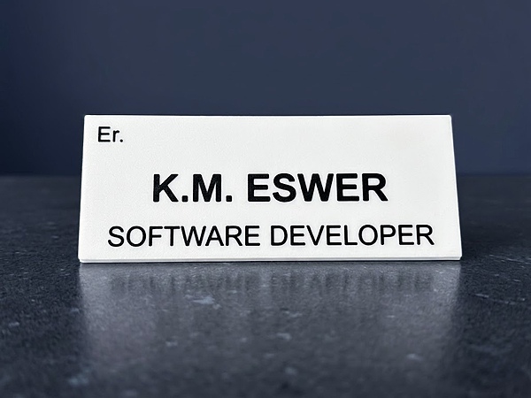 Customisable Professional Name Desk Plate