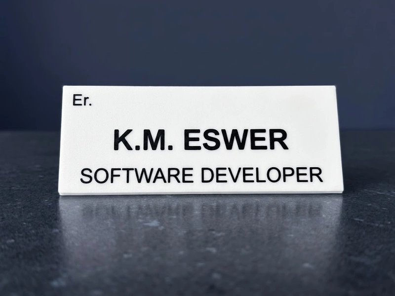 Customisable Professional Name Desk Plate