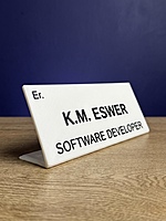 Customisable Professional Name Desk Plate