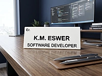 Customisable Professional Name Desk Plate