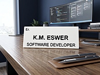 Customisable Professional Name Desk Plate