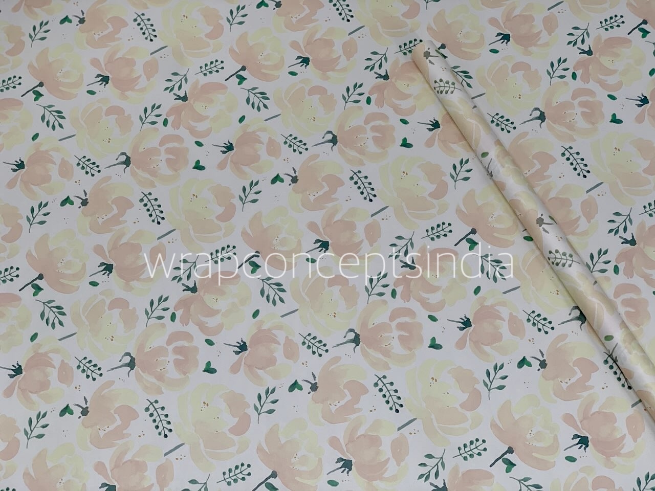 Citrus Bloom Gift Wrap Set – Lemon & Pink Blooms (Set of 2 Sheets)