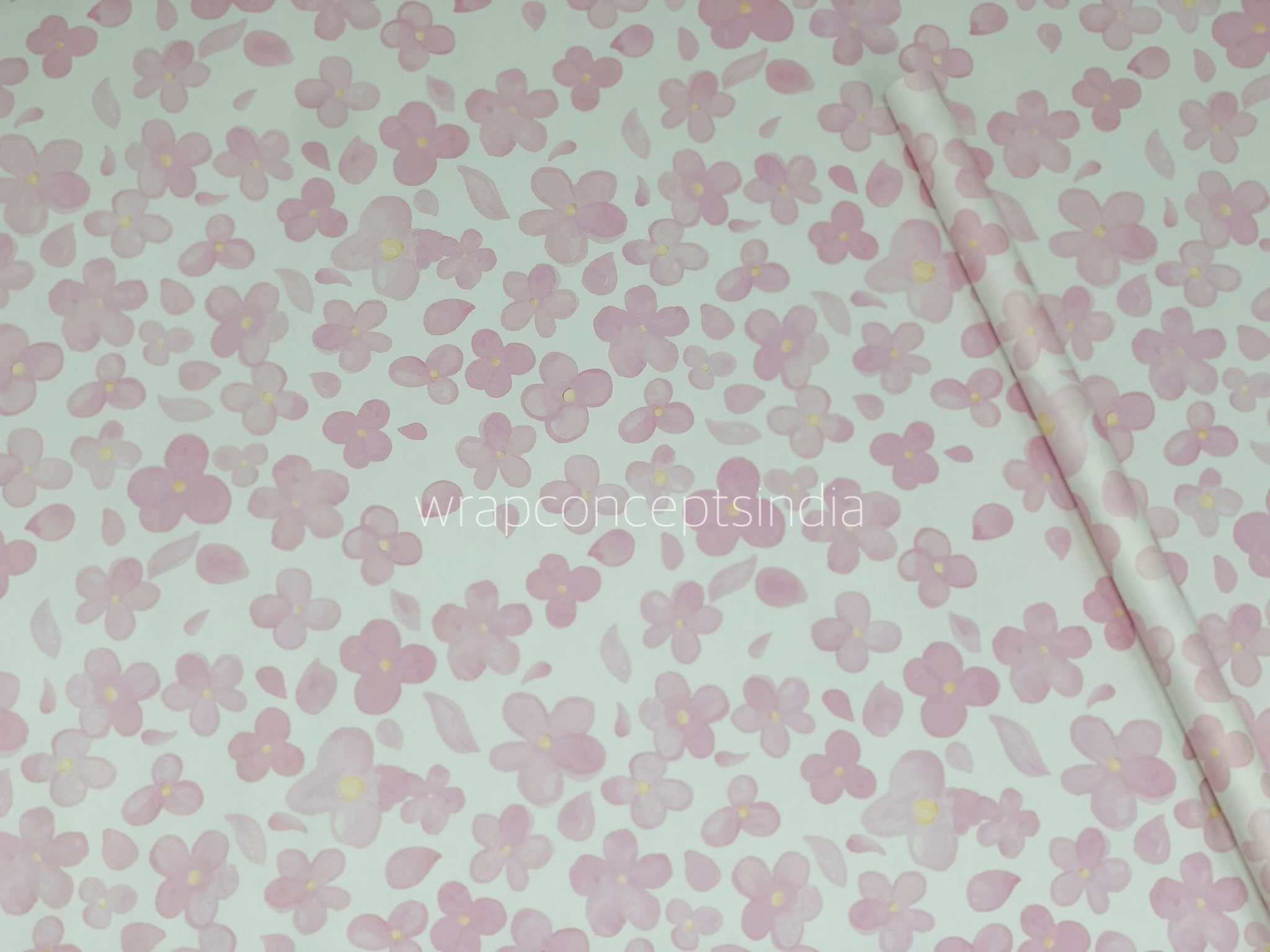 Citrus Bloom Gift Wrap Set – Lemon & Pink Blooms (Set of 2 Sheets)