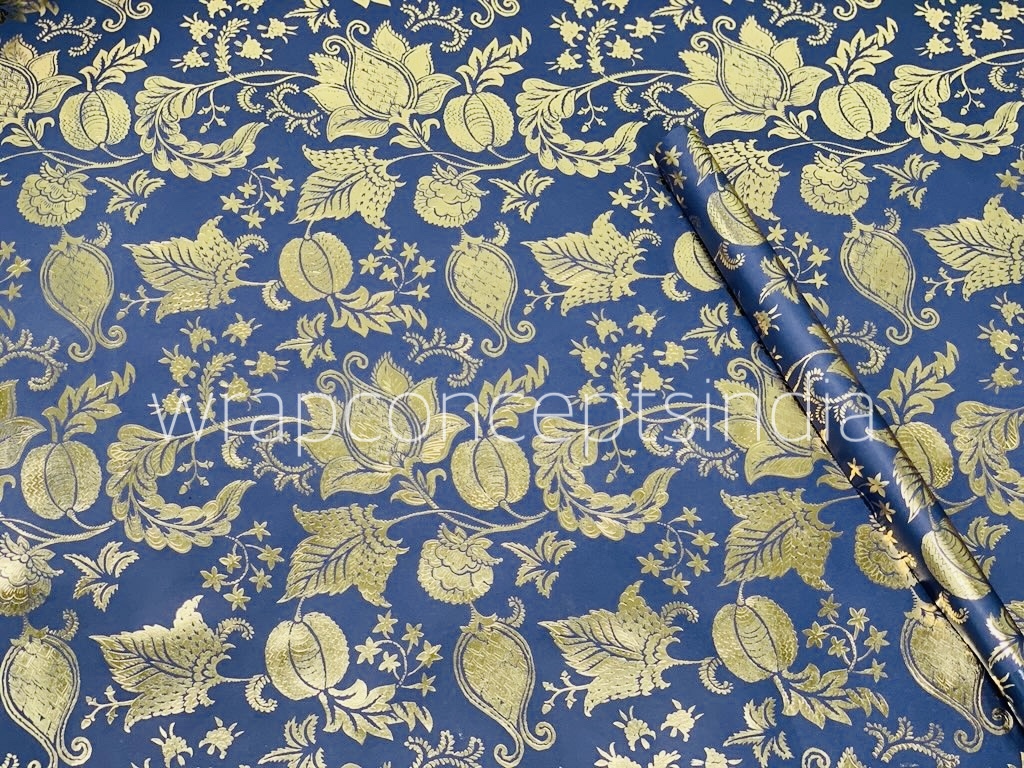 Royal Blue Mughal Garden Gift Wrap