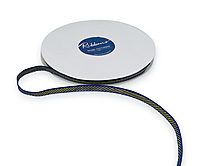 Ribbon with Gold Diagonal Stripes - Multicolour-Baby Pink-100 yards