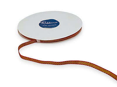 Ribbon with Gold Diagonal Stripes Ribbon with Gold Diagonal Stripes