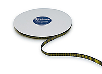 Ribbon with Gold Diagonal Stripes - Multicolour-Baby Pink-100 yards