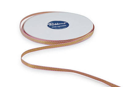 Ribbon with Gold Diagonal Stripes Ribbon with Gold Diagonal Stripes