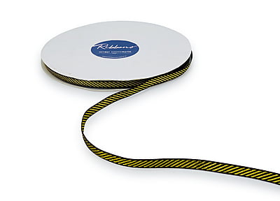 Ribbon with Gold Diagonal Stripes Ribbon with Gold Diagonal Stripes