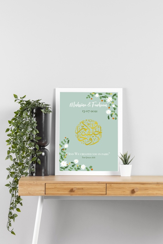 In Pairs White Couples Frame - Personalized