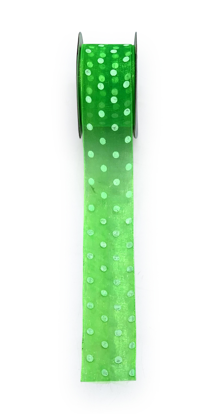 Organza Polka Ribbon - 4 cms