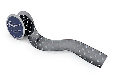 Organza Polka Ribbon - 4 cms