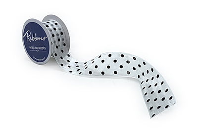 Organza Polka Ribbon - 4 cms