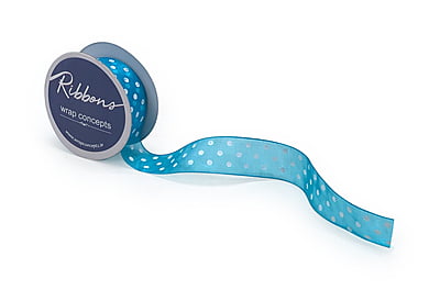 Organza Polka Ribbon - 2.5 cms