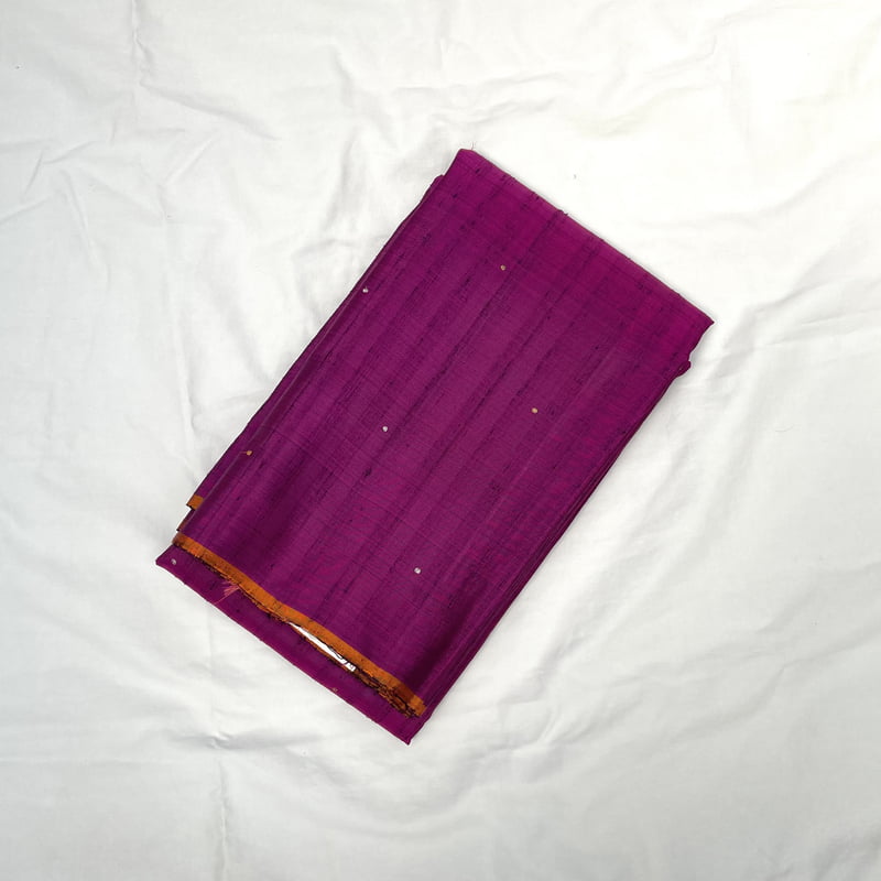 Berry Violet Kanchipuram with Meadow Orange