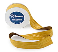 Mustard Yellow Ribbon with Gold Pattern