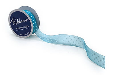 Organza Polka Ribbon - 2.5 cms