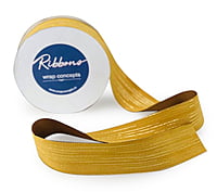 Mustard Yellow Ribbon with Gold Pattern