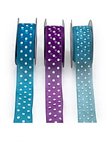 Organza Polka Ribbon - 2.5 cms