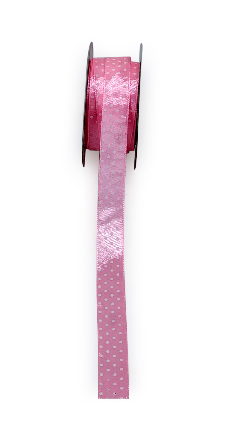 Mint/Baby Pink Polka Satin