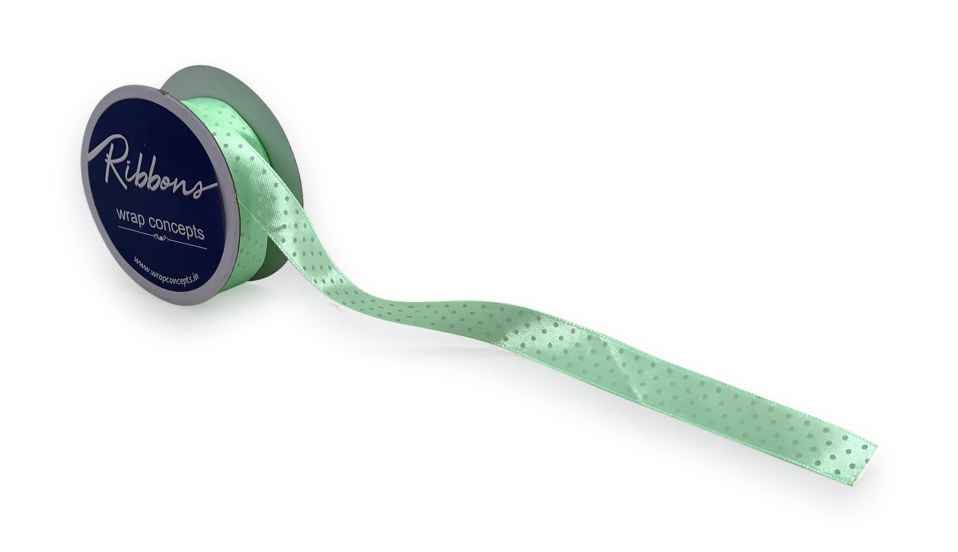 Mint/Baby Pink Polka Satin