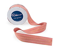 Blush Pink Ribbon with Gold Pattern