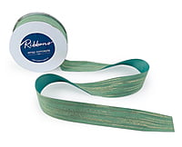Sea Foam Ribbon with Gold Pattern