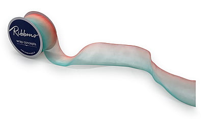 Peach to Sea Green Ombré Sheer