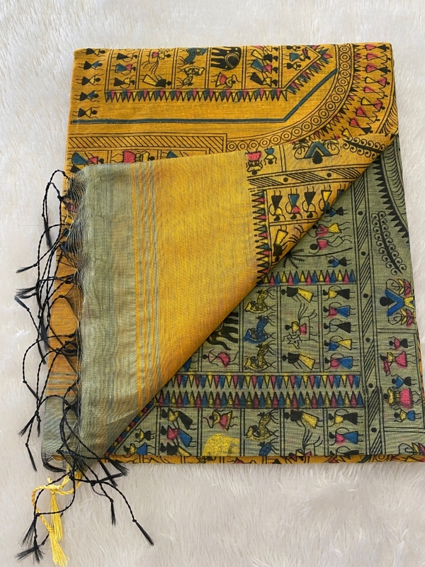 Veeksha - The Cotton Saree with Warli Art SWS108