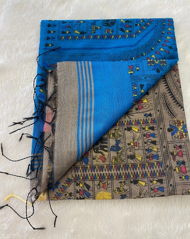 Veeksha - The Cotton Saree with Warli Art SWS108