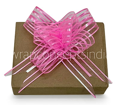 Organza Stripe Pull Bows - 50mm
