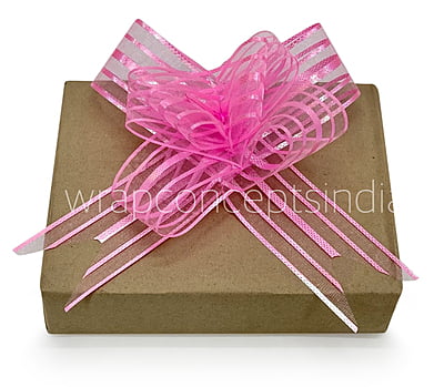 Organza Stripe Pull Bows - 50mm