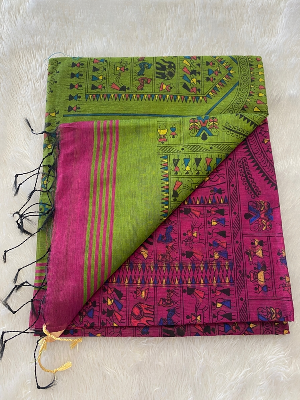 Veeksha - The Cotton Saree with Warli Art SWS108
