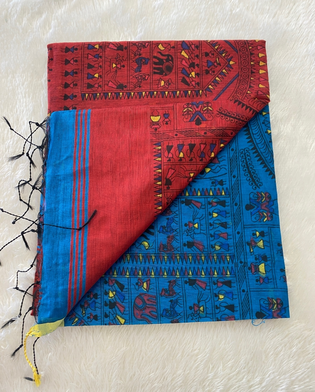 Veeksha - The Cotton Saree with Warli Art SWS108