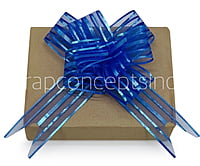 Organza Stripe Pull Bows - 50mm