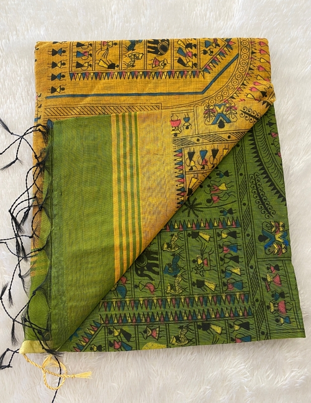 Veeksha - The Cotton Saree with Warli Art SWS109