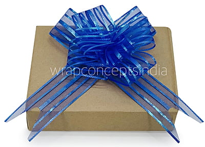 Organza Stripe Pull Bows - 50mm