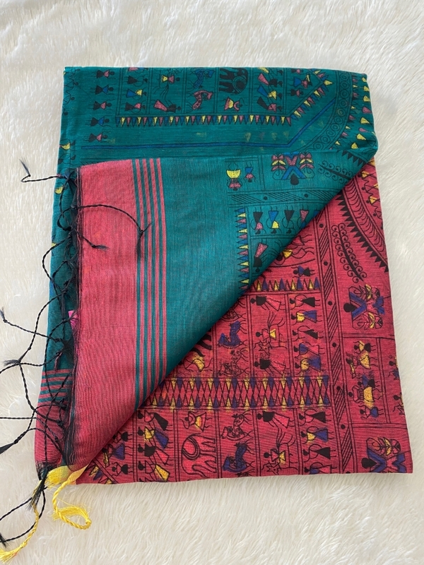 Veeksha - The Cotton Saree with Warli Art SWS109